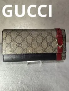 ◇箱付き美品◇グッチ 長財布 GGスプリーム×ビー×シェリー　408831 ◇極美品◇グッチ 長財布 GGスプリーム×シェリー ブラック 408831