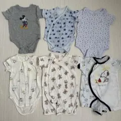 ベビー服 まとめ売り 50〜70 ロンパース 6点セット