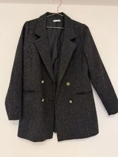 RESEXXY ダークグレー ダブルブレストコート F