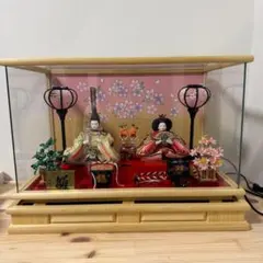 河西工芸 お手入れセット付き 雛人形 ひな人形 ピンク 2人 ライト点灯 河西工芸 お手入れセット付き 雛人形 ひな人形 ピンク 2人 ライト点灯