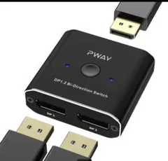 PWAY Displayport 切替器 4K DP1.2 スイッチャー 双方向