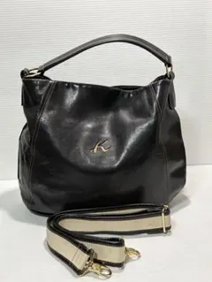 極美品■ Kitamura キタムラ ショルダーバッグ ハンドバッグ 2way黒のサムネイル