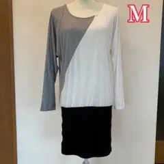 落ち着いた配色で大人可愛い♡薄手 長袖ワンピースのサムネイル