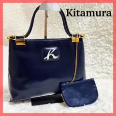 user_様専用 キタムラ ハンドバッグ 本革 レザー ゴールド金具 ポーチ付
