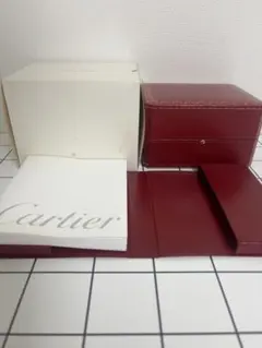 カルティエ Cartier ウッドケース 木製 時計収納ケース ルーペ付き