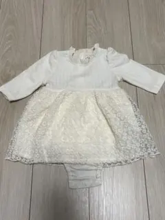 花柄刺繍ロンパース アイボリー CONOCO