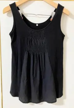 【無印良品】ノースリーブチュニック・フレアタンクトップ・Lのサムネイル