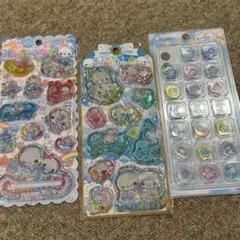 正規品　ぷくぷくあわわちゃん♡ウォーターインシール おはじきシール 3枚
