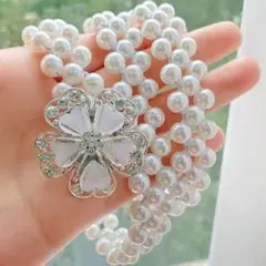 帯留め　ベルト　和×洋　フォーマル　パール調　着物　ドレス