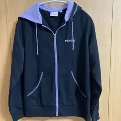 Kaepa フルジップ フード付きジャケット M 黒/紫