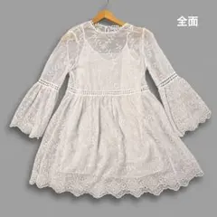 ZARA ザラウーマン 刺繍レース チュニックワンピース