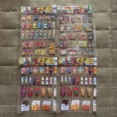 食品パッケージシール4枚セット② 飲み物 お菓子 ミニチュアシール