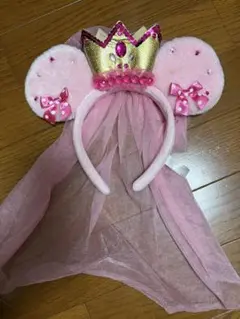 王冠付きミニー耳カチューシャ