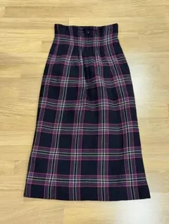 SNIDEL ネイビー ピンク チェック マーメイドスカート