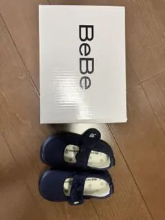 BeBe ネイビー リボン付きフォーマルシューズ 13.0