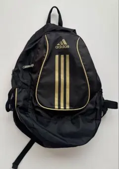 adidas 黒 バックパック ストライプデザイン