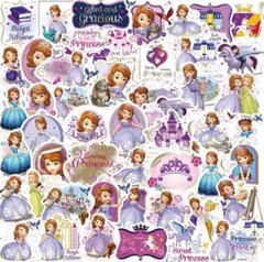 ソフィアプリンセス シール 50枚セット　防水ステッカー ディズニープリンセス