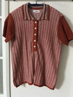 美品　COOHEM ニットポロシャツ 半袖のサムネイル