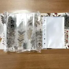 A7サイズ シール帳　透明バインダー リフィル10枚付き 未使用 シルバー