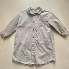 devirock ベージュ 長袖シャツワンピース 120cm