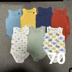 【美品】ノースリーブロンパース 70サイズ 7枚セット