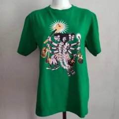 【Image】グリーン アートプリント 半袖Tシャツ　Ｌサイズのサムネイル