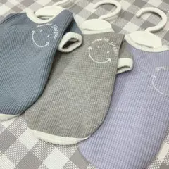 いなご様専用　犬服 スマイルプリント ブルー　パープル　グレー　ペット　可愛い