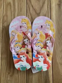 新品 女の子 ディズニー プリンセス ビーチサンダル 18センチ ピンク