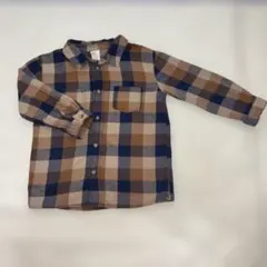 《美品》H&M/90㎝/ネルシャツ/長袖シャツ