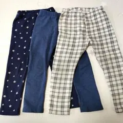 【100cm】UNIQLO 裏起毛　長ズボン　ユニクロ　3点セット　まとめ売り