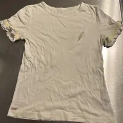 Mademoiselle NON NON Tシャツ 傘フリル袖綿80%絹20%のサムネイル