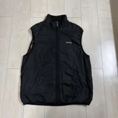 90s 00s FIRST DOWN 中綿ダウンベスト 黒 裏地 フリース