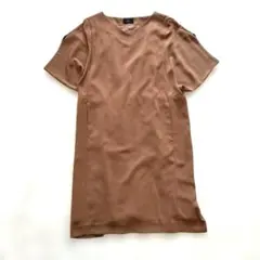 【美品】アーバンリサーチドアーズ Vネックコクーンワンピース ブラウン Fサイズ