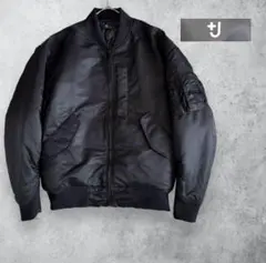 ハイブリッドダウンオーバーサイズMA-1ブルゾン 黒 XS