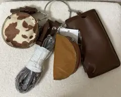 ブラウン スマホショルダーバッグ