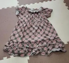 u*8様 3can4on半袖チェック　ワンピース120cm