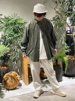 TRIANTAN CNPuストレッチ ミリタリーシャツ サイズ L