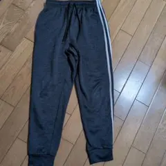 ダークグレー スウェットパンツ 白ストライプ