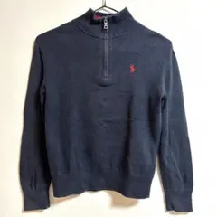 ラルフローレン　POLO RALPH LAUREN ハーフジップニット　S 紺