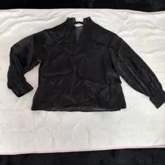 【snidel】シースルー 長袖シャツ （ブラック）