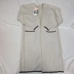 新品タグ付き　カーディガン　ロングカーディガン　レディース　バイカラー