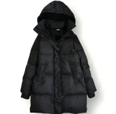 プーマ ロングダウンコート ベンチコート Lサイズ 黒 中古品 美品 プーマ ロングダウンコート ベンチコート Lサイズ 黒 中古品 美