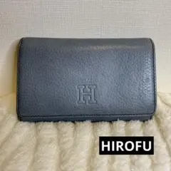 HIROFU Hロゴ 二つ折り財布 コンパクトウォレット レザー 本革のサムネイル