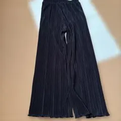 GLOBAL WORK ブラック　プリーツ ワイドパンツ Mサイズ