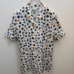 【KRIZIA】総柄シャツ 半袖 レーヨン シルク 古着 美品（L相当）のサムネイル