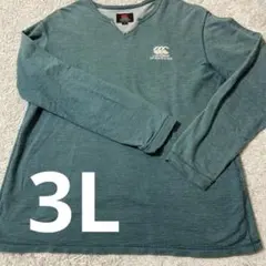 Vネック 長袖 3L CANTERBURY ラガーシャツ Tシャツ ビッグサイズ