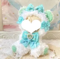 12cm♡ゆめかわ姫系lovely♡おすわりぬい服♡くまの着ぐるみ♡ピンク