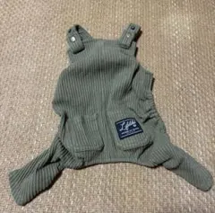 Lifelike オリーブグリーン サロペット 犬服