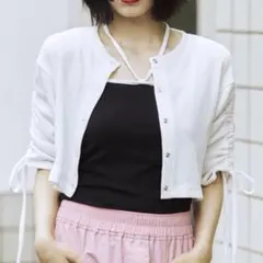 jouetie シャーリングスリーブ2WAYトップス