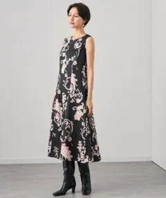 特別価格/サンプル品】 25077 着物リメイク ワンピース 黒留袖 L